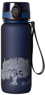 Bodhi Tree - Wasserflasche für Wandern und Outdoor-Sportarten - Trinkflasche  650ml - Blau - 100% auslaufsichere Wasserflasche. Es ist leicht, stark, robust und leicht zu reinigen.
